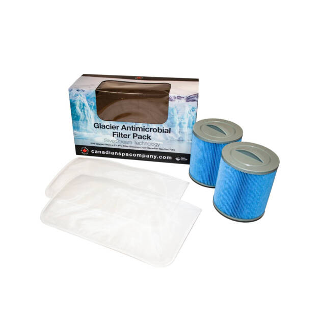 Glacier Antimicrobial 100 Sq Ft Filter Set - 2 Pack & Pre-Filter